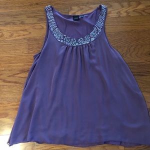 Black Saks Fifth Avenue Top with Jewel Neck